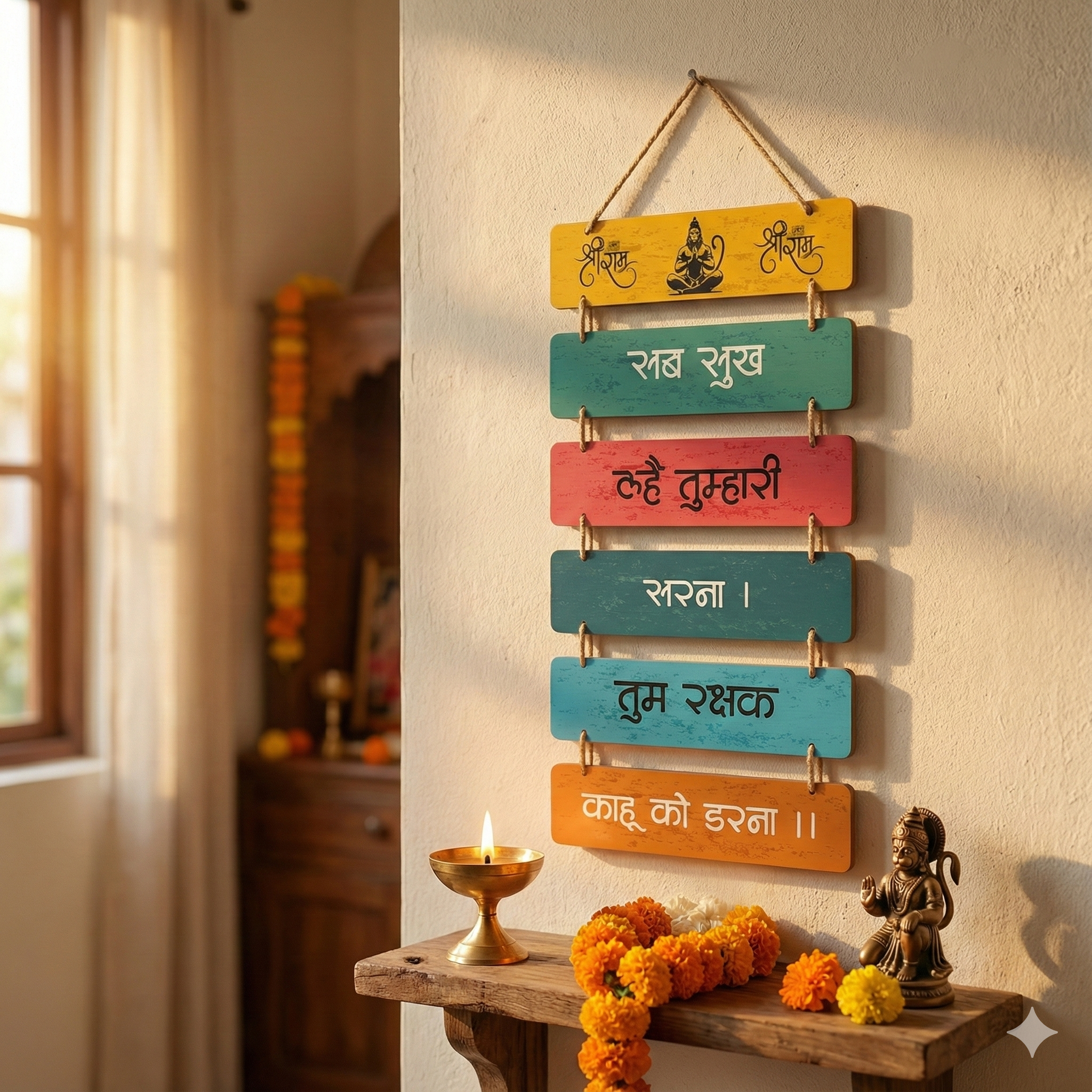 Sab Sukh Lahai Hanuman Chalisa Wall Hanging